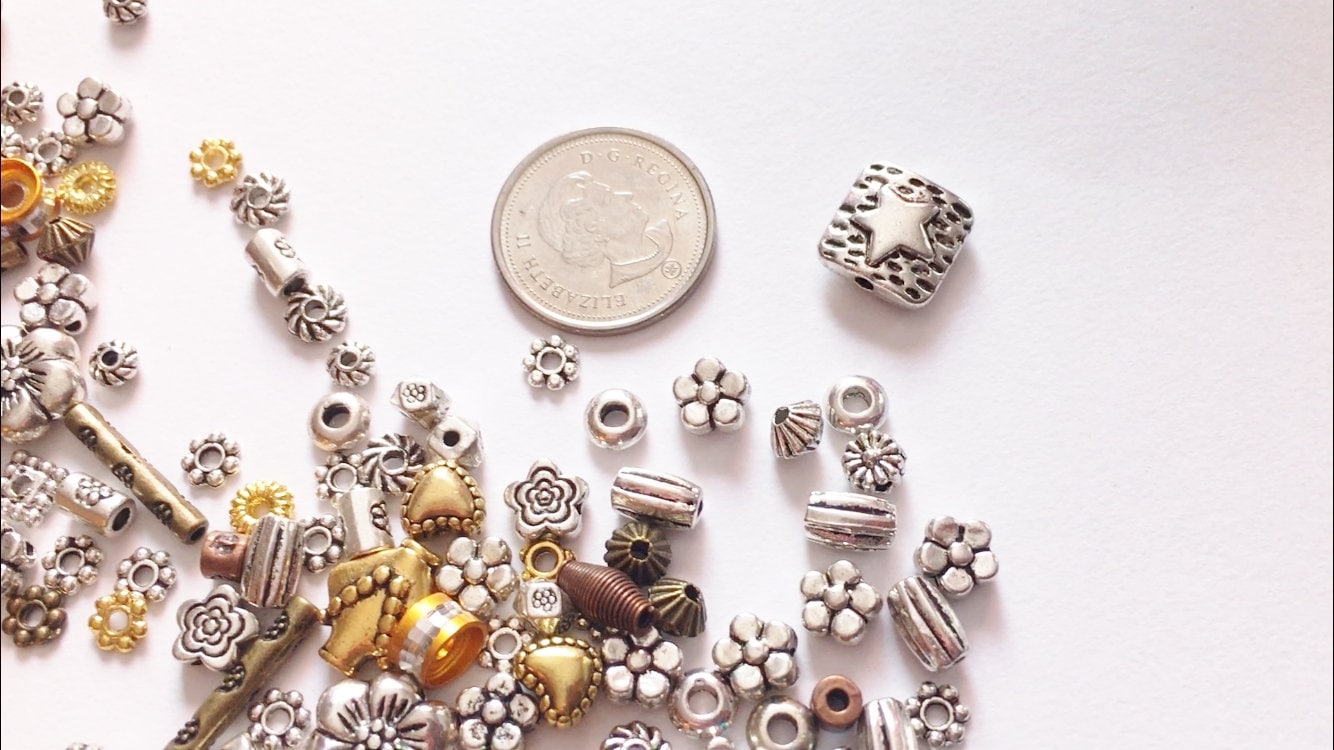 Bulk SPACERS findings Charm lot Silver tibetan silver gold bronze alloy metal mix choose spacers 10- 100