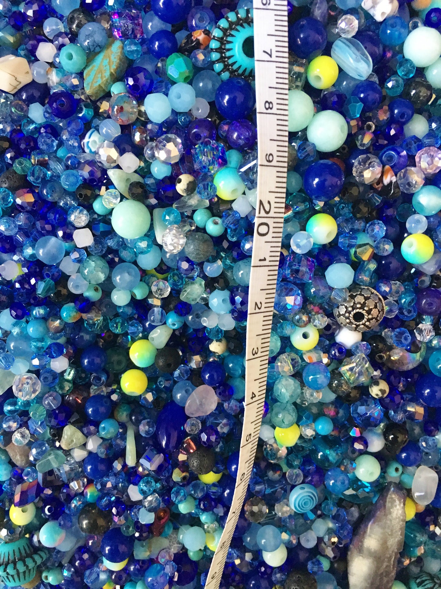 Blue bead soup mix, bulk bead mix blue creams Bead Mix Glass assorted styles beads in different sizes and styles clear opaque mix