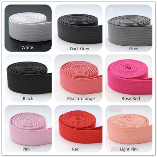20mm elastic flat rubber band elastic pick colors see description for extra details Lot 1  (see other lots for more colors)