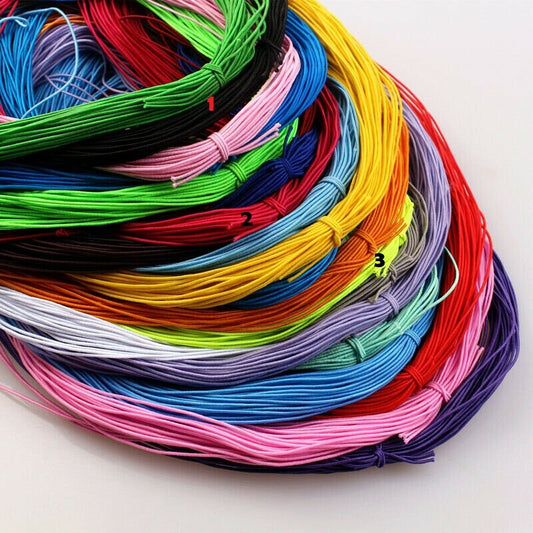 Elastic stretch cord, 1mm mask elastic beading cord bungee style cord choose color see notes