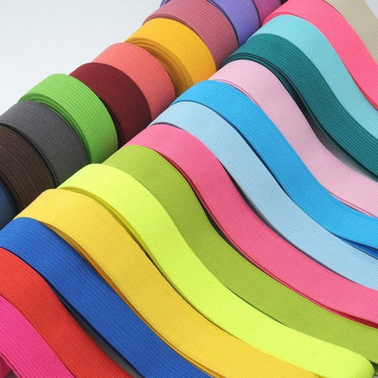 20mm elastic flat rubber band elastic burgundy bright green  pick colors Lot 5 (see other lots for more colors)