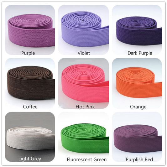 20mm elastic flat rubber band elastic pick colors see description for extra details Lot 4  (see other lots for more colors)
