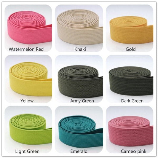 20mm elastic flat rubber band elastic pick colors see description for extra details Lot 2  (see other lots for more colors)