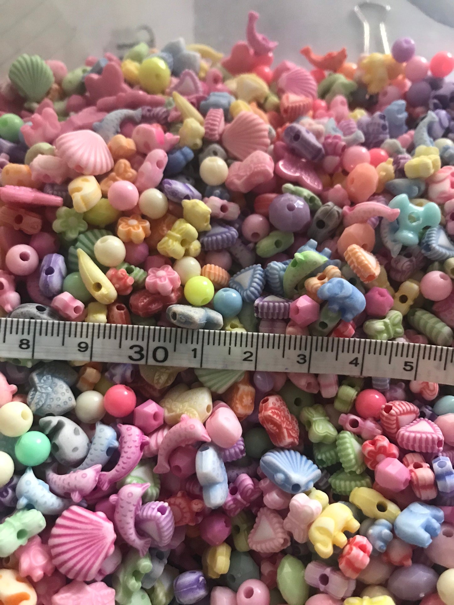 Bulk Pastel assorted acrylic bead mix Pastel super mix animal flower round shapes pick total at checkout