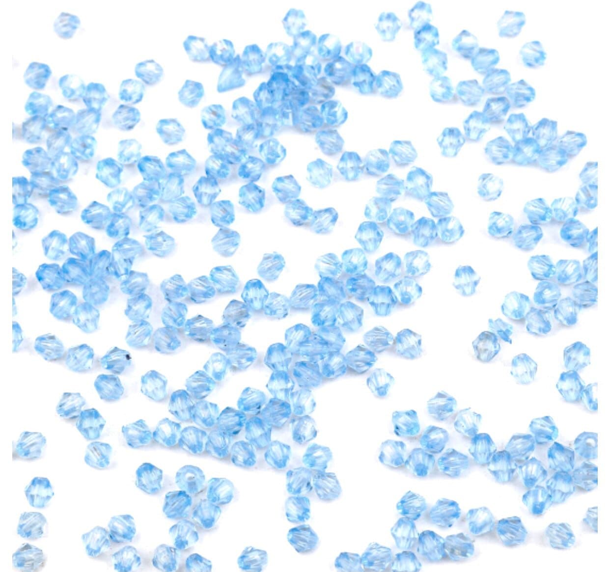 Purple bicone beads, small 4mm acrylic beads, comes in purple or pale blue bead lots