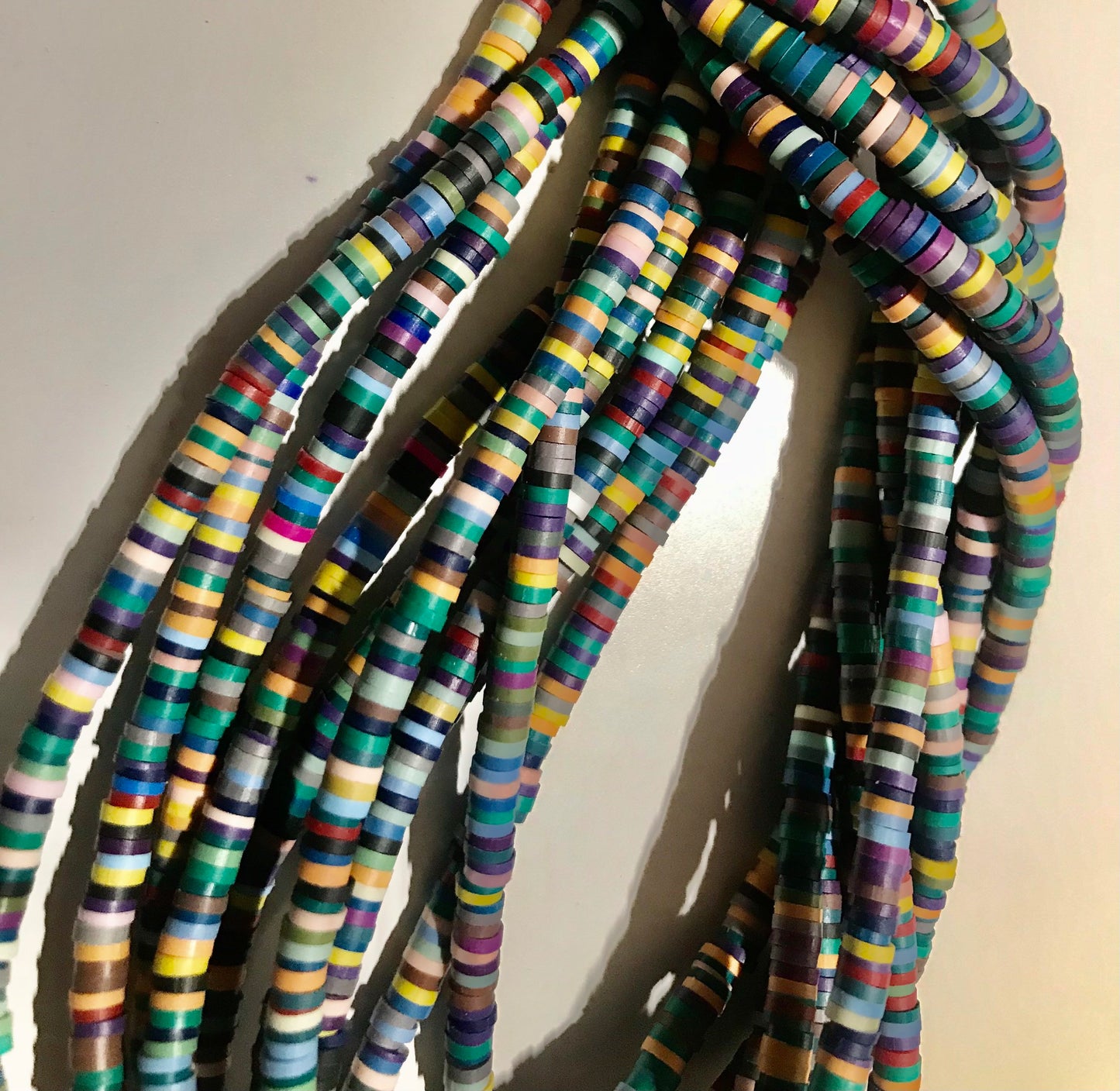 Heishi bead strands, Polymer clay discs for jewelry and crafts full long 17 inch strand
