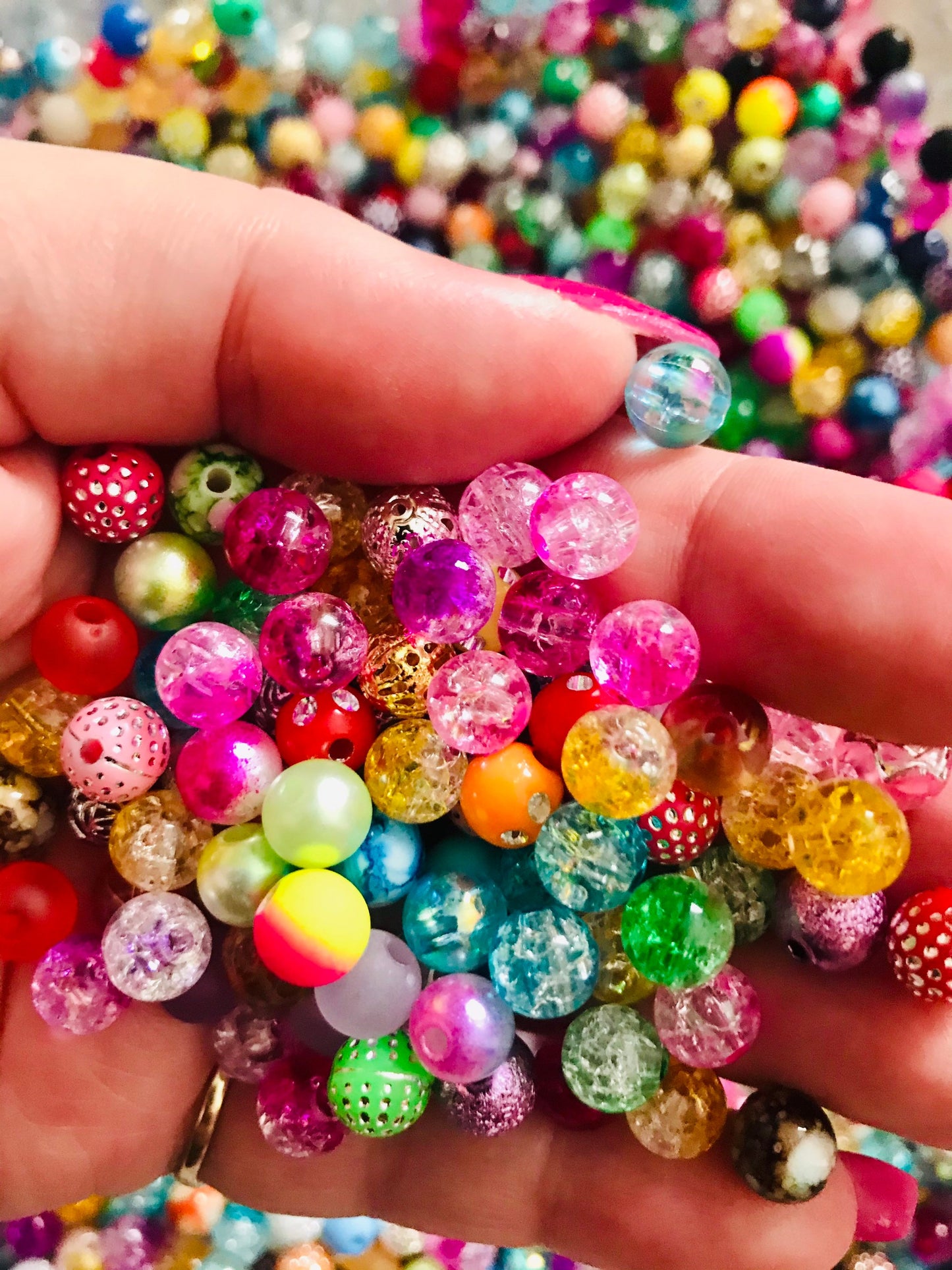 Yellow bubblegum beads, 8mm acrylic assorted mix bead soup Yellows and golds theme mix styles bead mix