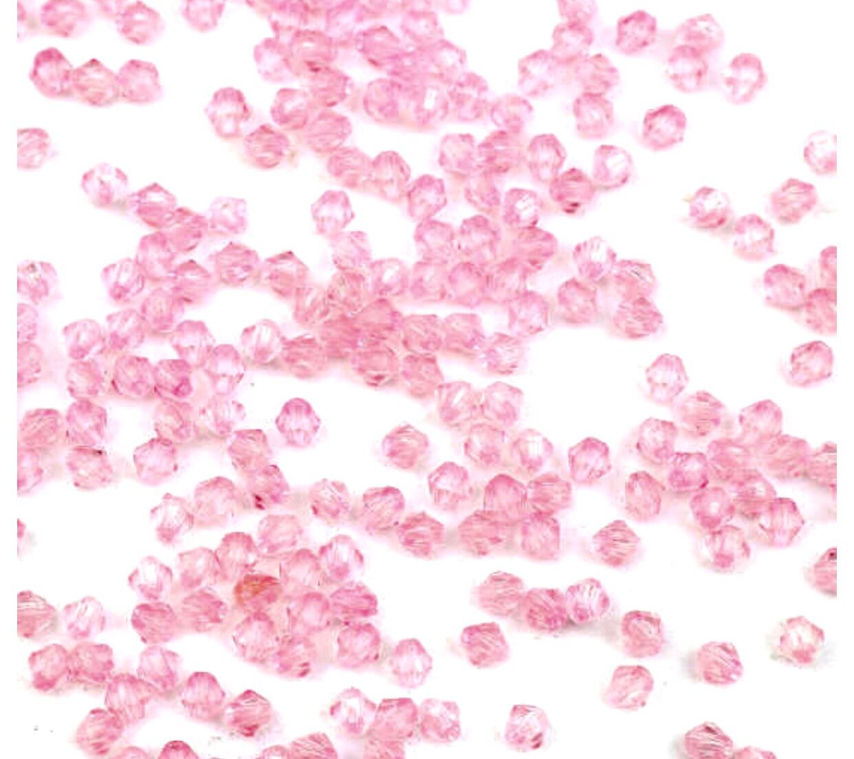Purple bicone beads, small 4mm acrylic beads, comes in purple or pale blue bead lots