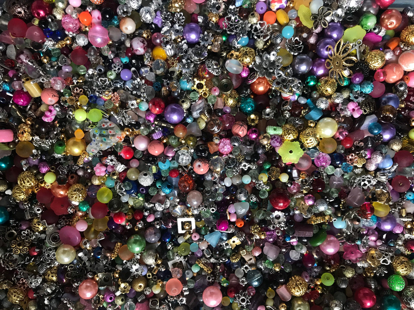 Mystery mix of beads and findings Mystery mix assorted Venus blend surprise mix of glass , acrylic beads, findings, all colors