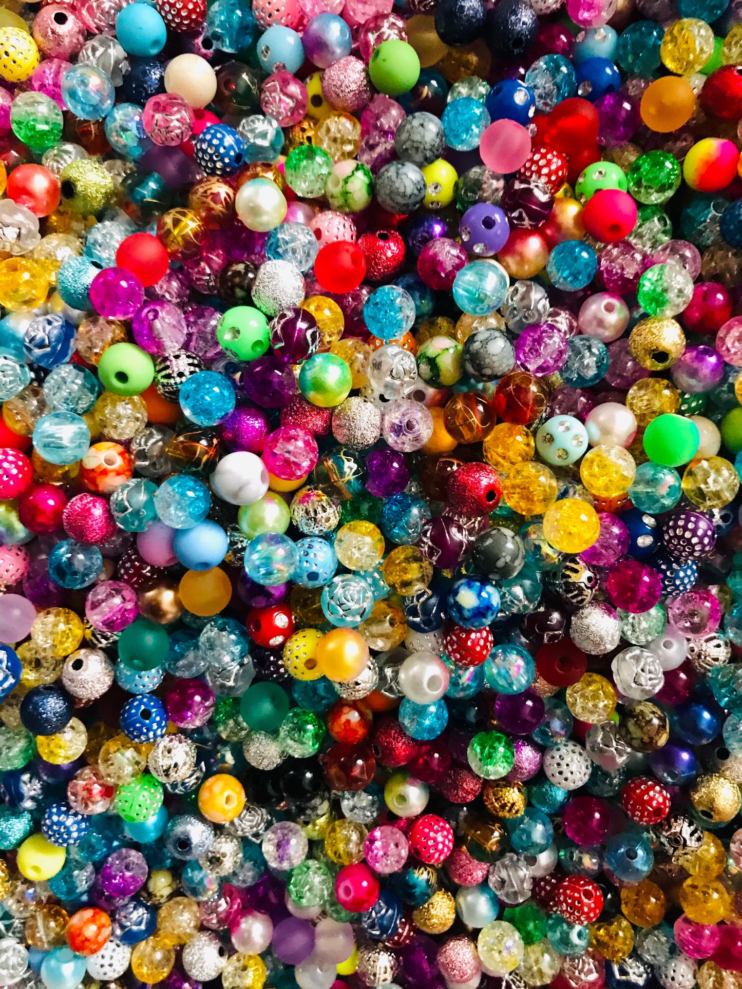 Blue Bubblegum beads, assorted acrylic 8mm beads, assorted mix Pale blues with silver theme mix styles