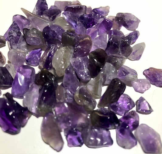 Natural amethyst gemstone bead chips, undrilled no hole beads, 3-10mm length