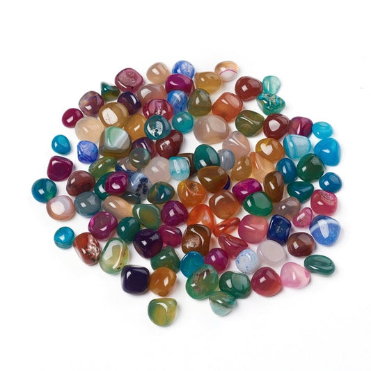 Agate tumbled stones undrilled NO HOLE assorted nuggets for inlaid beads polished agate bead 6-13MM