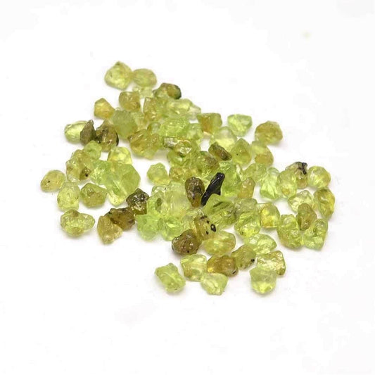 Natural periodot gemstone bead chips, undrilled no hole beads