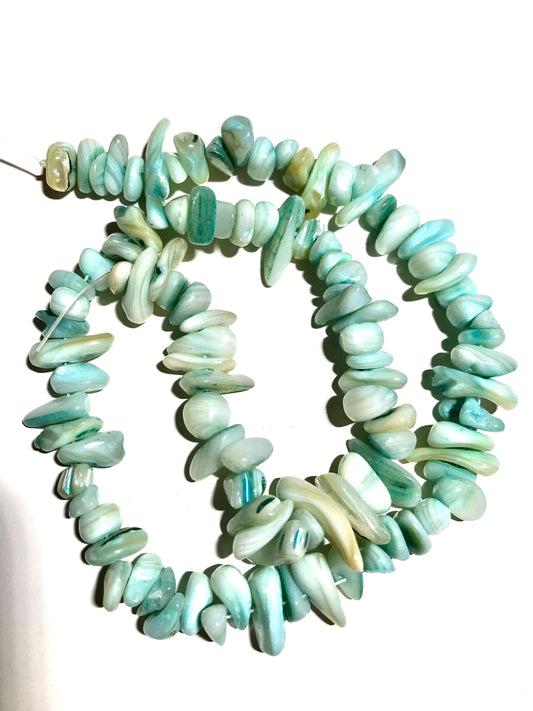 Shell bead strand, Freshwater beads, chip strands pick color full strand assorted size see details and pick color
