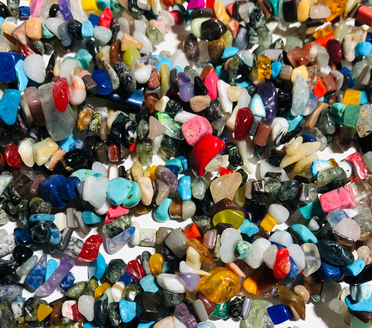 Gemstone bead strand assorted natural and synthetic bead strand mix assorted colors and sizes 32 inch strand mixed