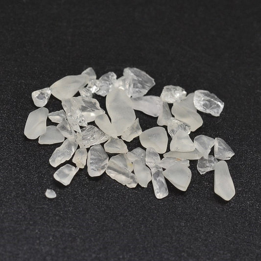 Natural quartz gemstone bead chips, undrilled no hole beads