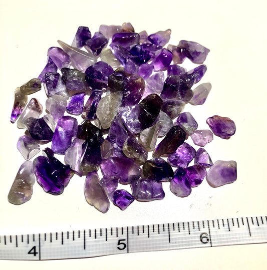 Natural amethyst gemstone bead chips, undrilled no hole beads, 3-10mm length