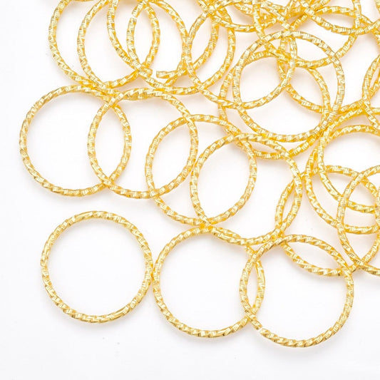 Gold Alloy Linking Rings, Metal Connector for DIY Jewelry Making, Teardrop, Golden, Lead Free 27mm