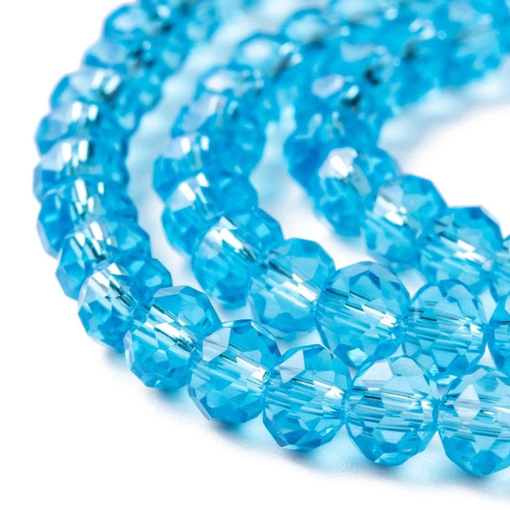 Rondelle bead strands, faceted 6mm bead full strands, assorted colors 6x5mm to choose from