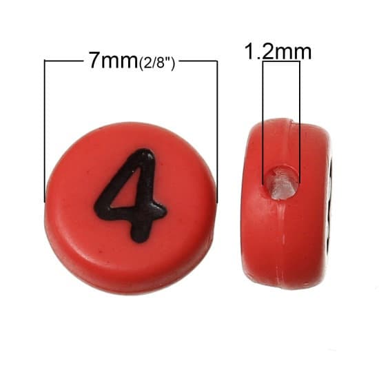 Number bead s, acrylic alphabet style mixed color lot ,assorted numbers 0-9 acrylic number lot beads