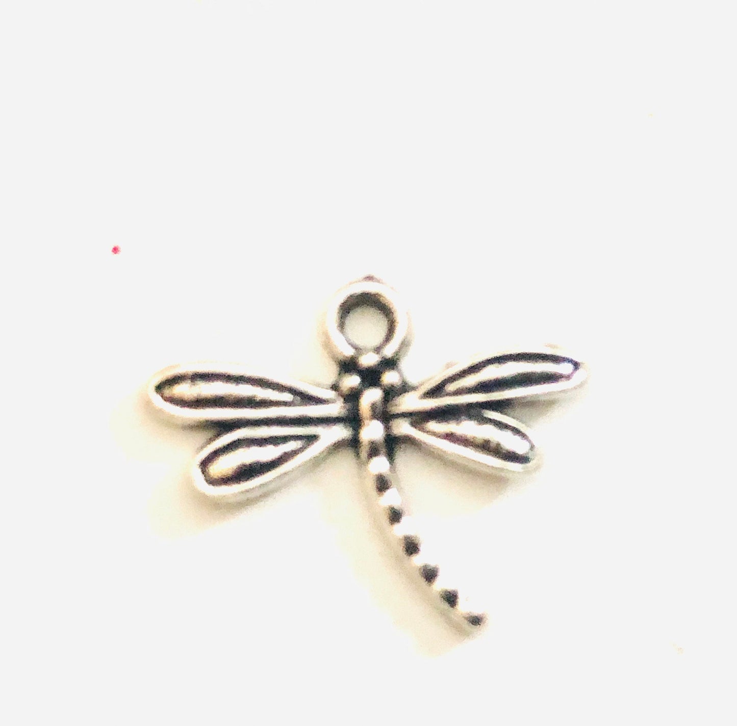 Dragonfly charm lots, curved body dragonfly silver one sided mix