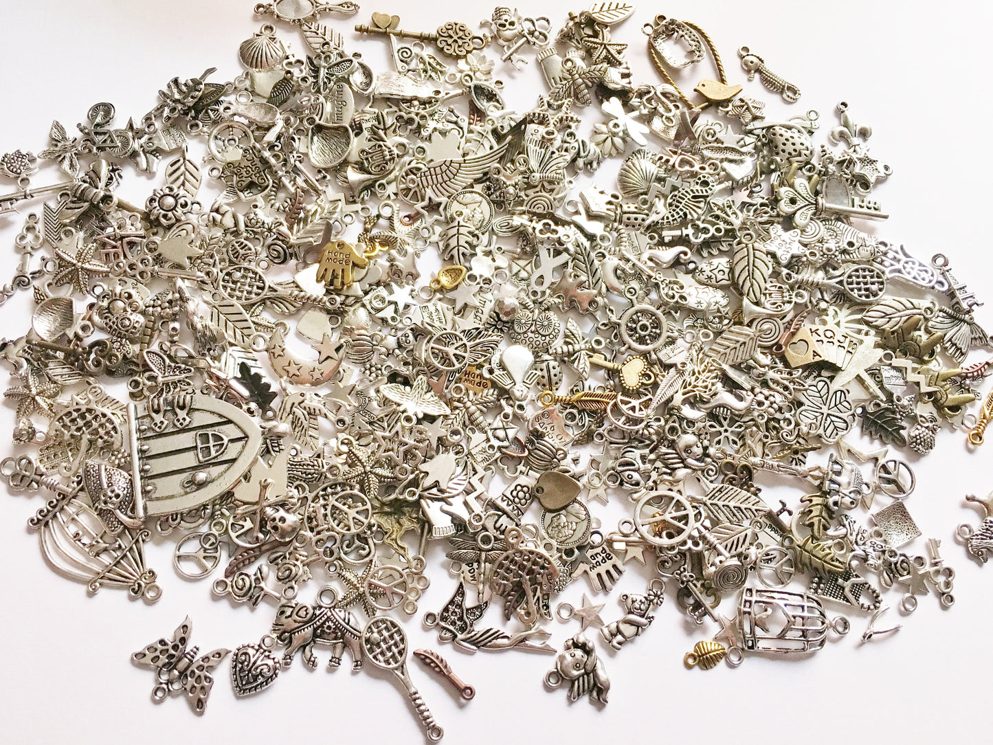 Mixed Pendant Charm mix bulk Silver Charm mix Lot Tibetan Silver Brass Gold tone jewelry assorted jewelry charm styles