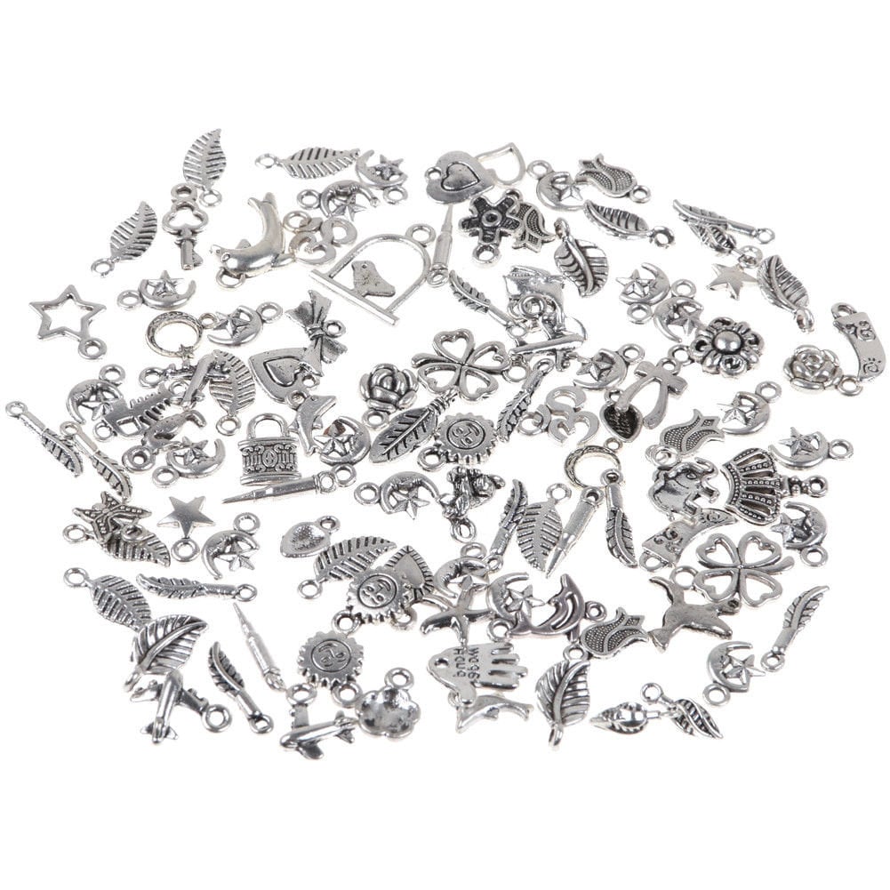 Mixed Pendant Charm mix bulk Silver Charm mix Lot Tibetan Silver Brass Gold tone jewelry assorted jewelry charm styles