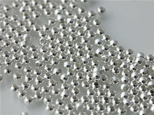 Stainless steel spacer beads,  3mm tiny spacers, matches the teapot bead caps, silver small spacers