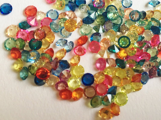 Faceted Locket charms,  5mm assorted bead mix for lockets no hole