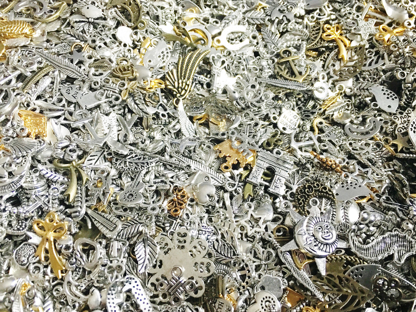 Mixed Pendant Charm mix bulk Silver Charm mix Lot Tibetan Silver Brass Gold tone jewelry assorted jewelry charm styles