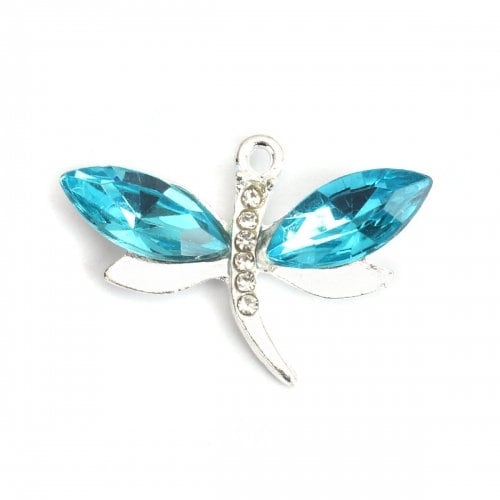 Dragonfly charms, acrylic Rhinestone large dragonflies  on metal alloy in assorted colors