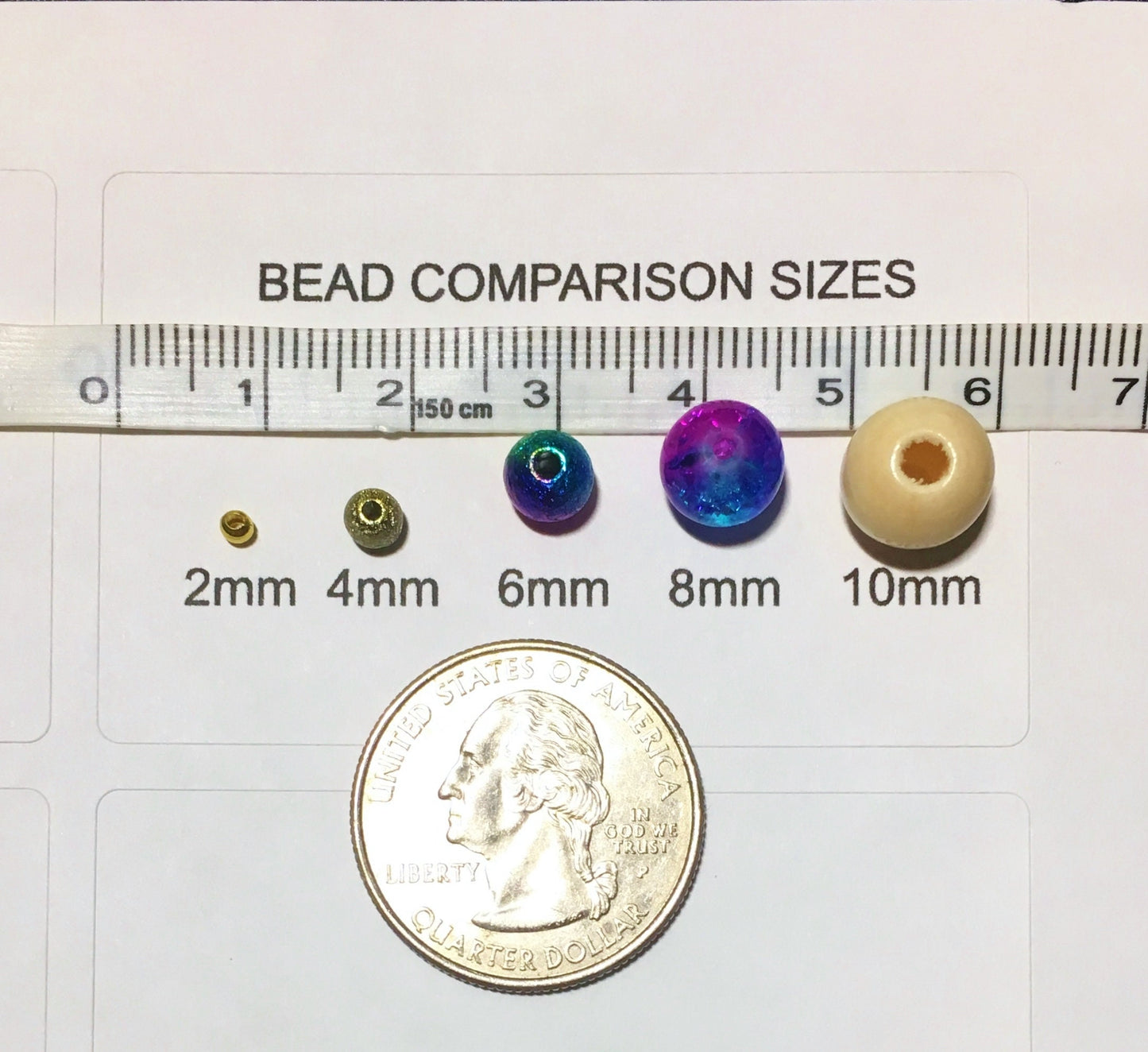 Gold plated spacers, 6mm metal bead mix, smooth bracelet beads