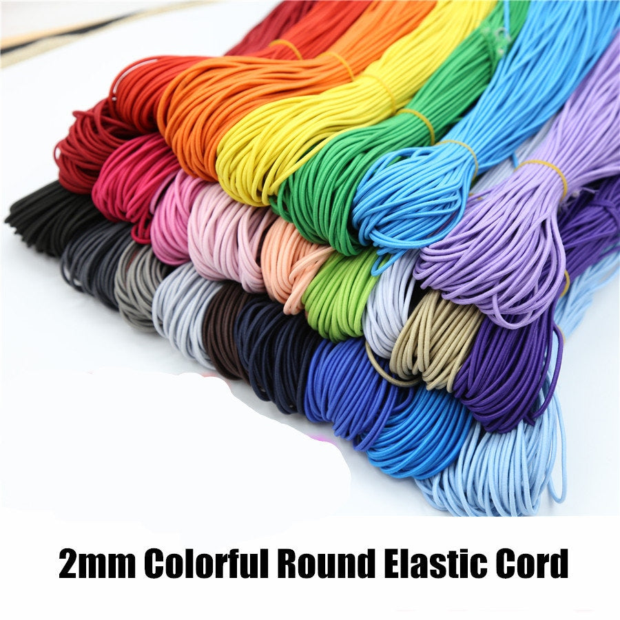 Pale blue 2mm elastic stretch cord mask elastic beading cord bungee style cord multicolors