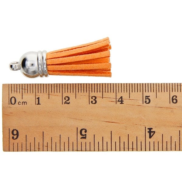 Suede Tassel charms, assorted colors with  gold caps , assorted color mix, diy keychain and craft dangles
