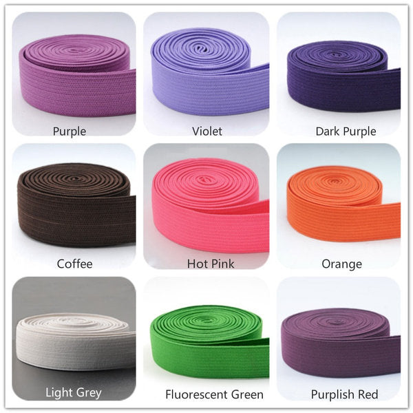 20mm elastic flat rubber band elastic pick colors see description for extra details Lot 2  (see other lots for more colors)