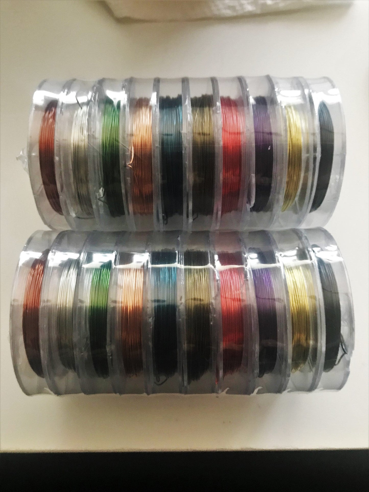 Tiger tail beading wire, 26 Gauge 0.40mm nylon coated flexible wire by the roll pick color 5 meter roll