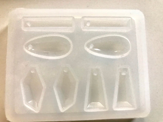 Earring Jewel  8 cavity shape mold silicone mold gemstone flexible mold