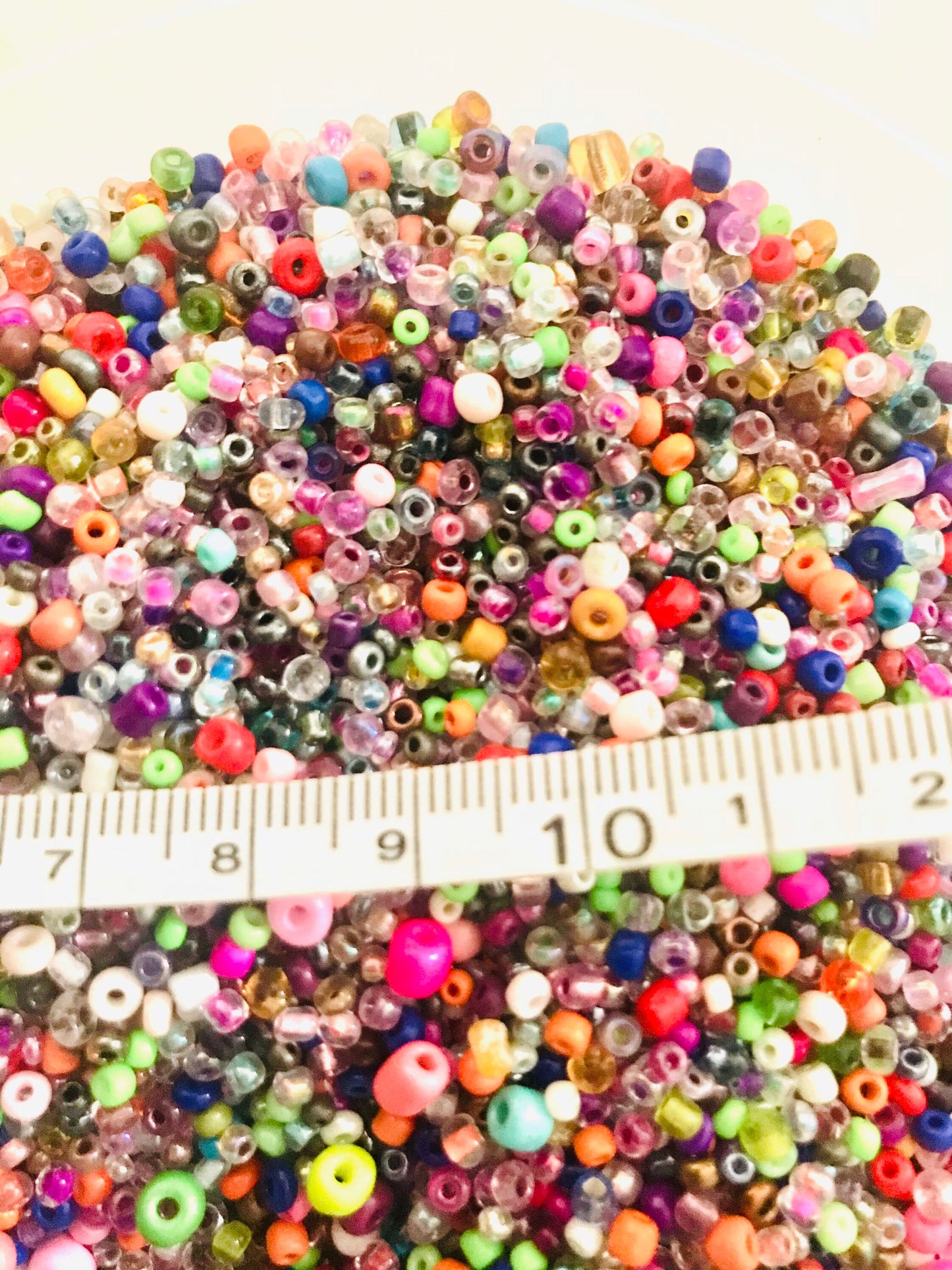 Bulk seed bead mix, wholesale lot large pack of rainbow mix of colors and sizes