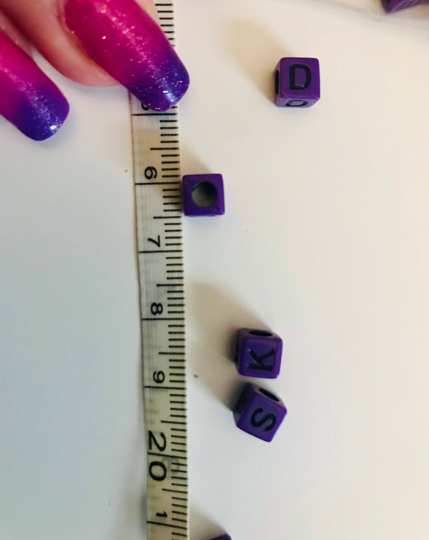 Clearance Purple Alphabet Cube Beads Acrylic 6mm Choose your letter DIY beads Pick your beads bulk bead lot purple black beads