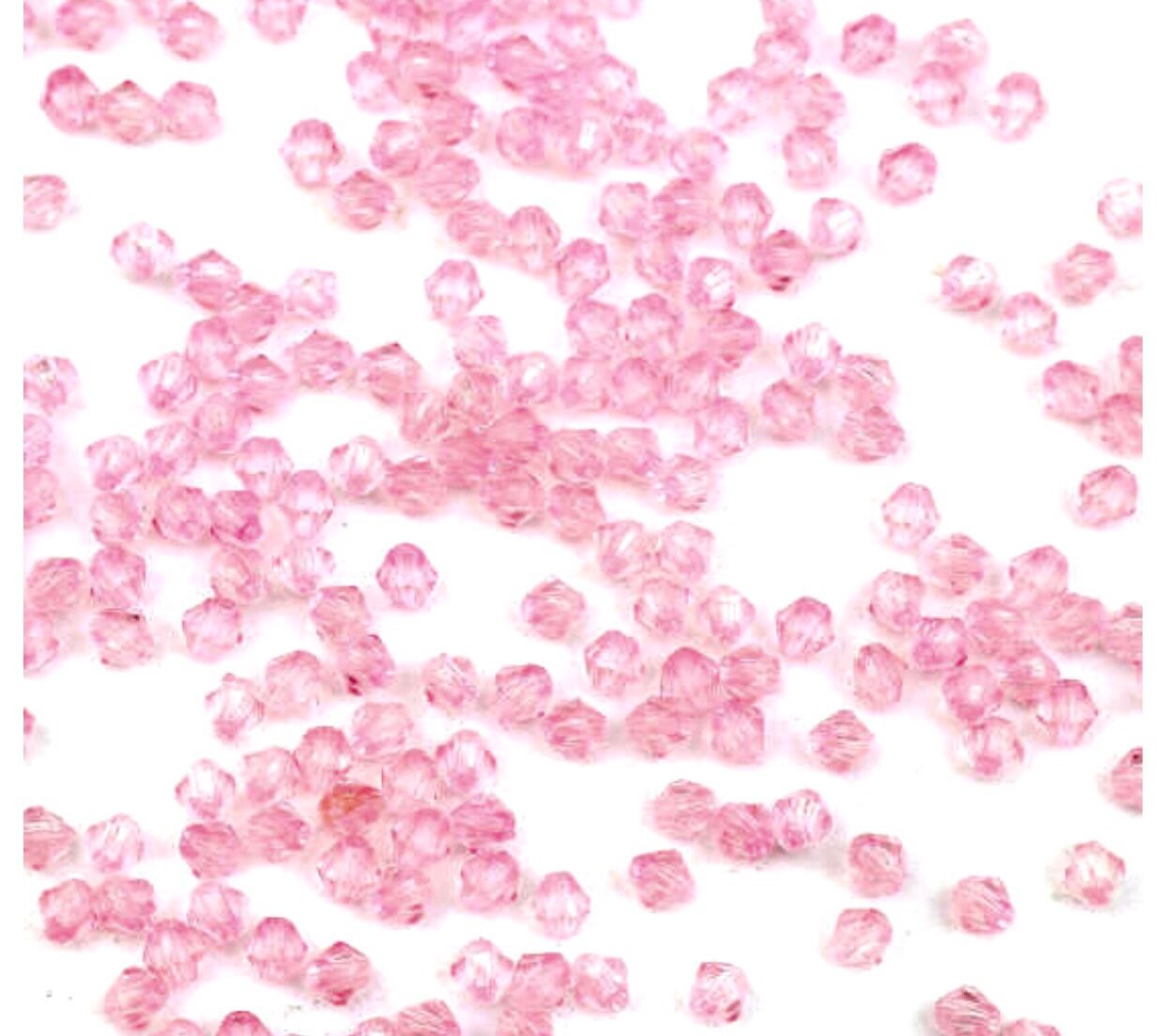 Purple bicone beads, small  4mm acrylic beads, comes in purple or pale blue bead lots