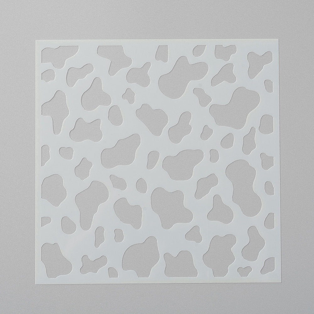 Cow animal print stencil plastic template 13cm flexible stencil soft small stencil