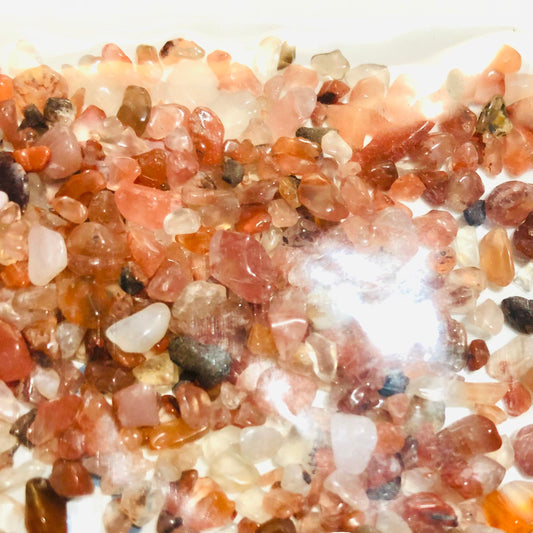 Carnelian gemstone bead chips, undrilled no hole beads