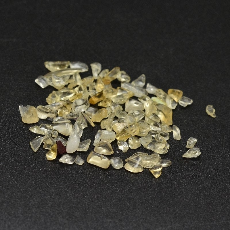 Natural citrine gemstone bead chips, undrilled no hole beads