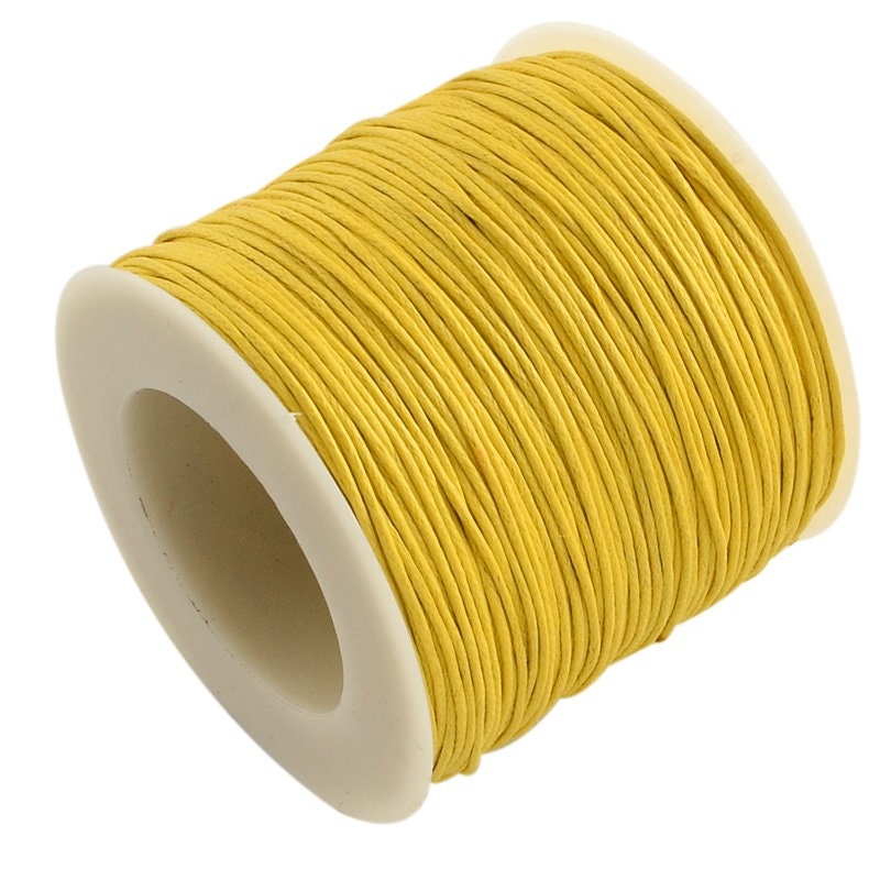 Waxed cotton cord, 1mm thread for macrame beads and crafts and bracelet making ecofriendly cotton