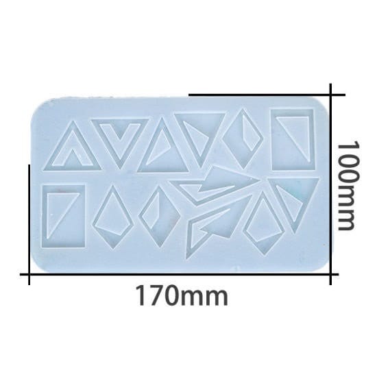 Geometric Earring mold resin 13 cavity mold pendant mold silicone flexible (mold only) no samples included