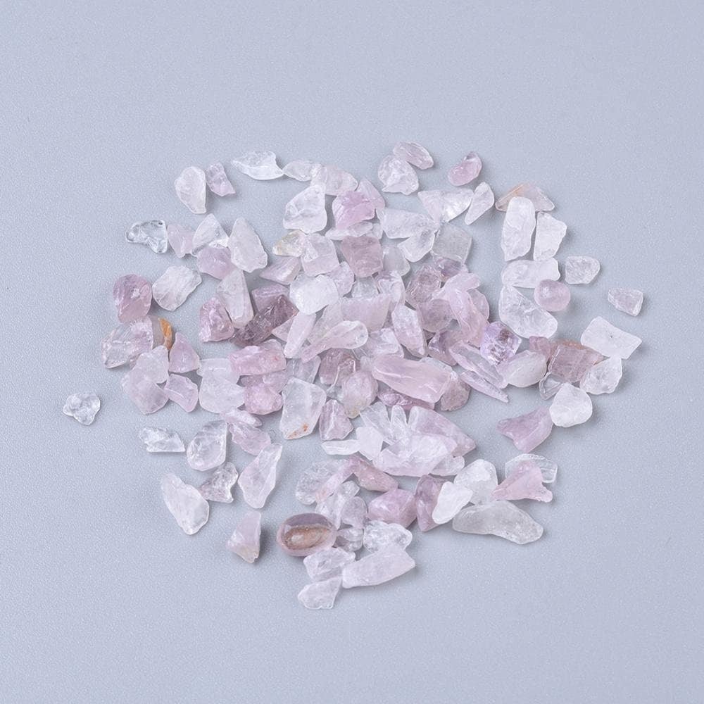 Natural rose quartz gemstone bead chips, undrilled no hole beads