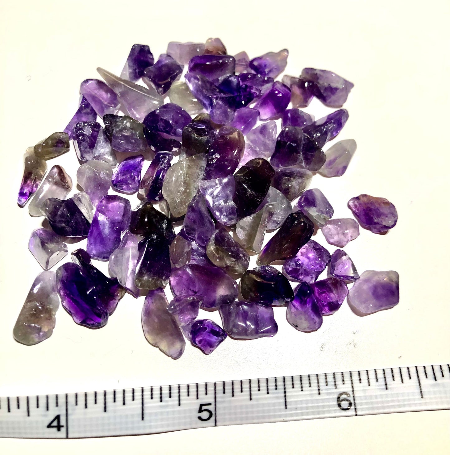 Natural amethyst gemstone bead chips, undrilled no hole beads, 3-10mm length