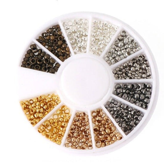 Crimp beads assorted color 720 pieces 2.5mm TINY crimp beads spacer lot mixed color assortment for tiny crafts