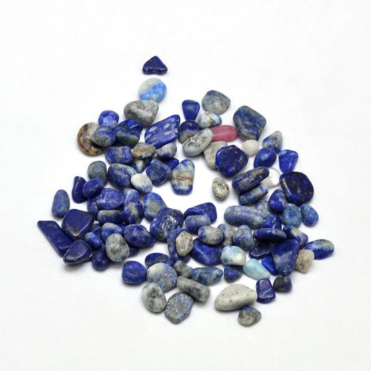 Natural lapis lazuli gemstone bead chips, undrilled no hole beads